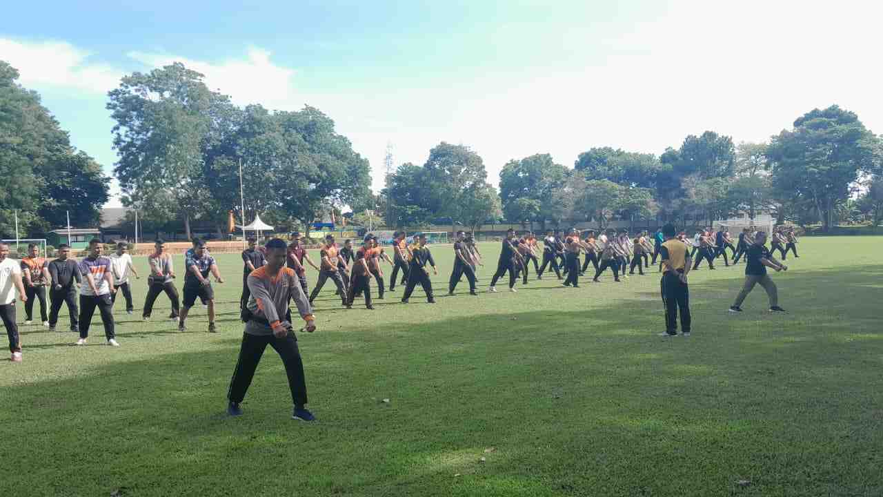 Polri Gelar Pelatihan Bintalfisdis bagi Satpam PT. Prabu di PT. Inalum – Tingkatkan Kompetensi dan Kedisiplinan