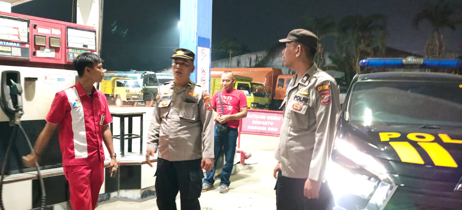 Polsek Air Putih Gelar Patroli Malam, Antisipasi Gangguan Kamtibmas Sasaran Balap Liar, Begal Dan Tawuran