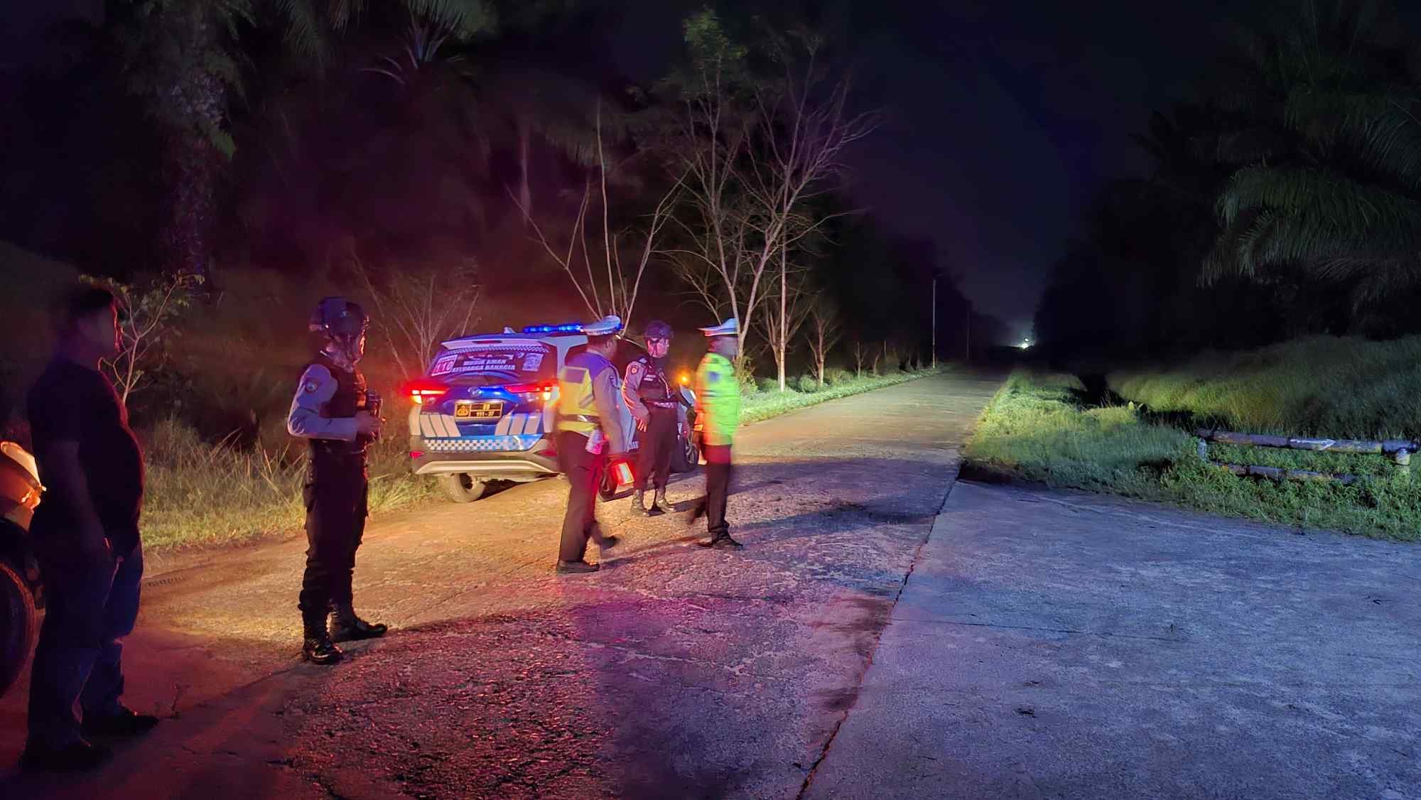 Satlantas Polres Batu Bara Lakukan Patroli Blue Light di Simpang RSUD – Kegiatan Aman Lancar