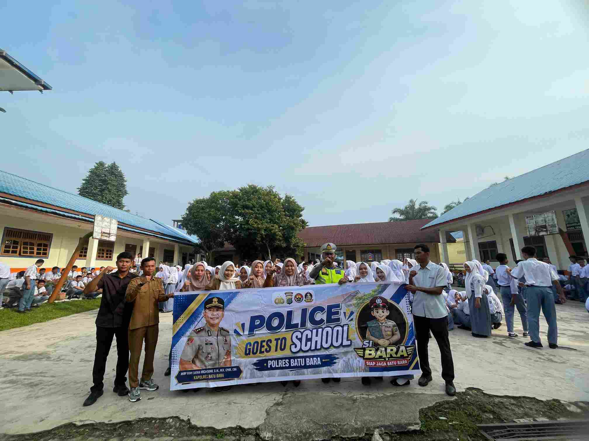 Sat Lantas Polres Batu Bara Gelar Police Goes To School di YAP Citra Abdi Negoro Sei Balai