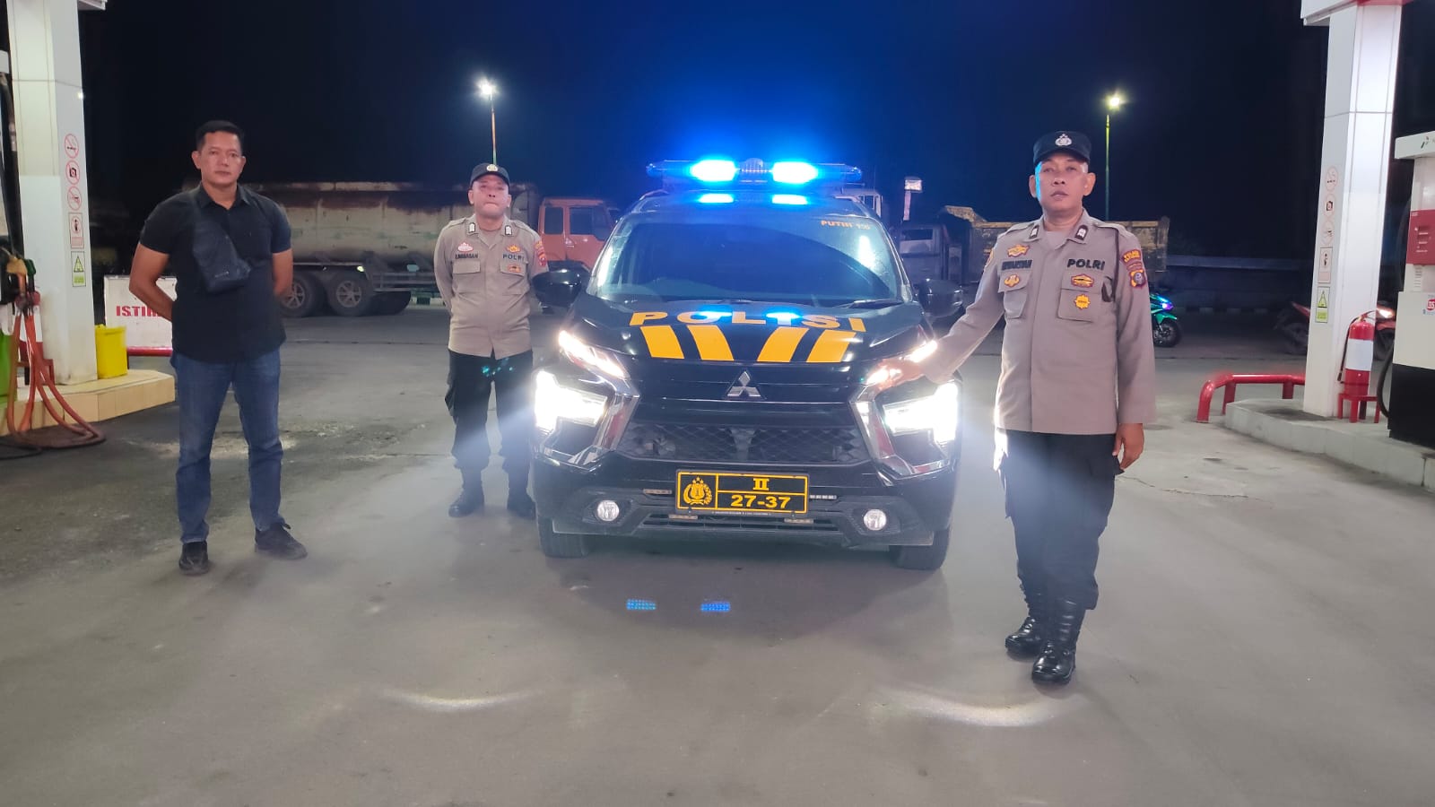 Polsek Air Putih Gelar Patroli Malam, Cegah Balap Liar, Tawuran dan Aksi Begal   