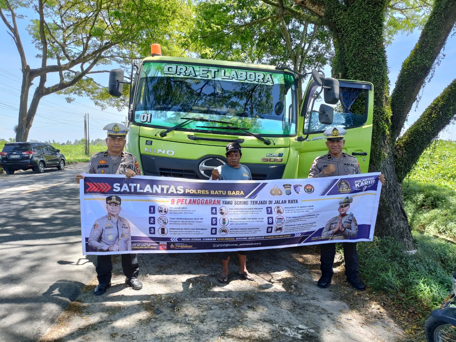 Lewat Polantas Karib, Sat Lantas Polres Batu Bara Sosialisasikan Tertib Lalu Lintas di Jalur Lintas Lima Puluh–Indrapura   