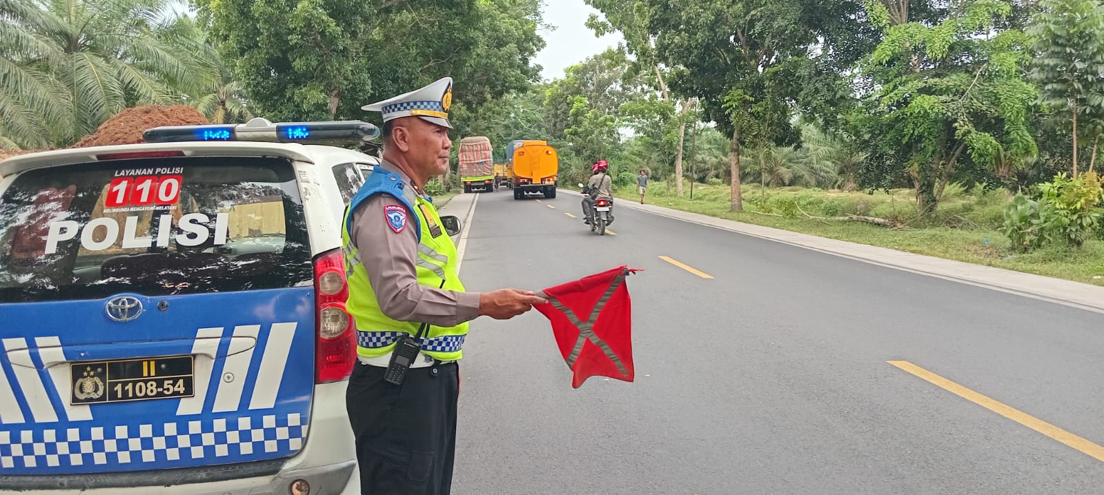 Patroli Jalinsum dan Kibas Bendera, Pengawasan di Titik Rawan Berjalan Lancar