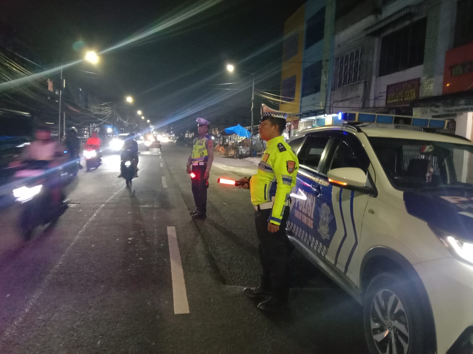 Sat Lantas Polres Pematangsiantar Jaga Kelancaran Arus Lalu Lintas di Jalan Merdeka–Pasar Horas