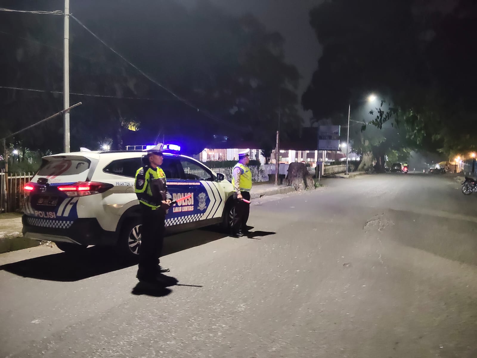 Sat Lantas Polres Pematangsiantar Gelar Blue Light Patrol: Kawal Kota, Cegah Kejahatan & Gangguan Lalu Lintas Malam