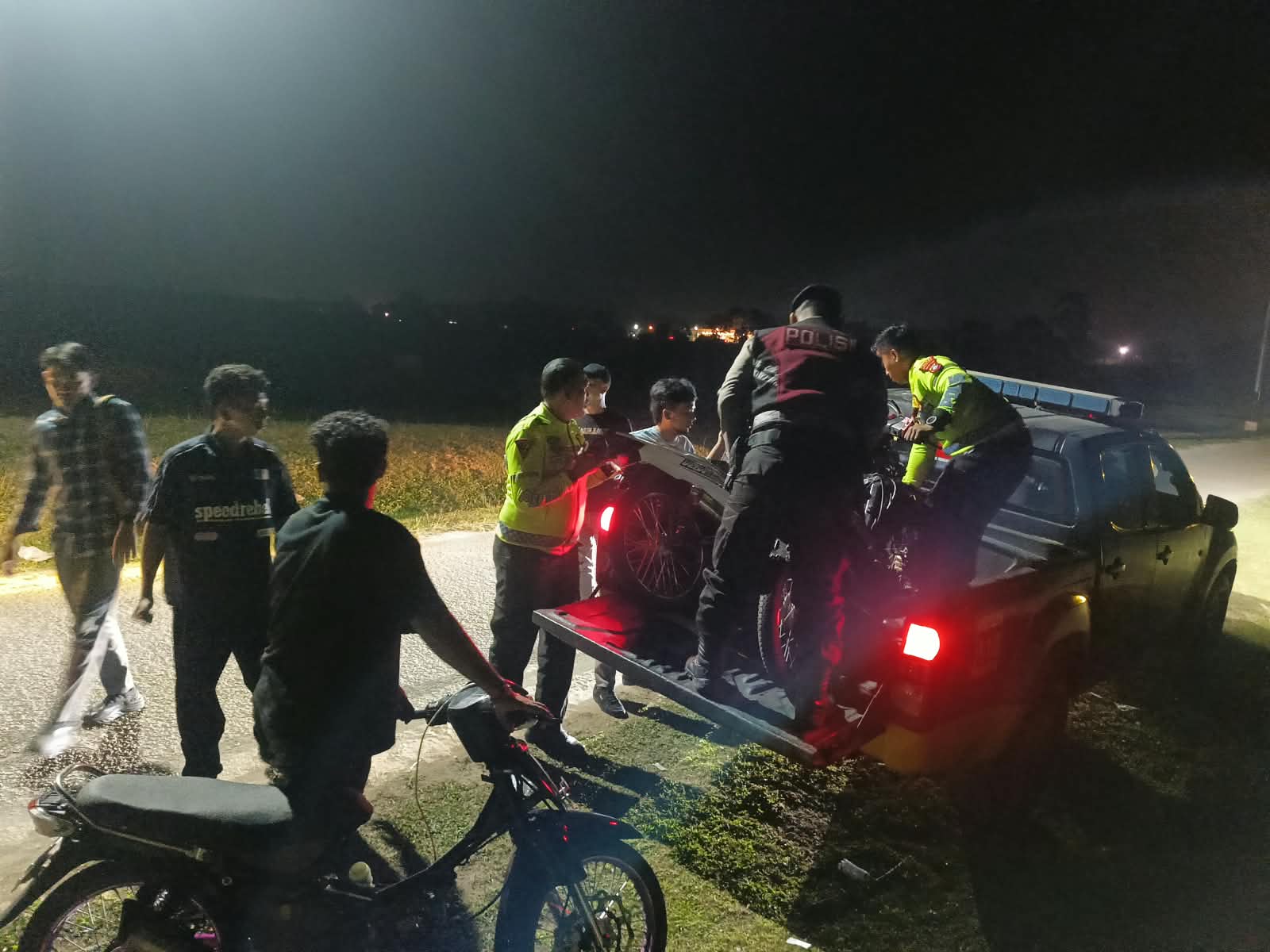 Polres Batu Bara Intensifkan KRYD Blue Light, 7 Motor dan 7 Remaja Diamankan dari Dugaan Balap Liar